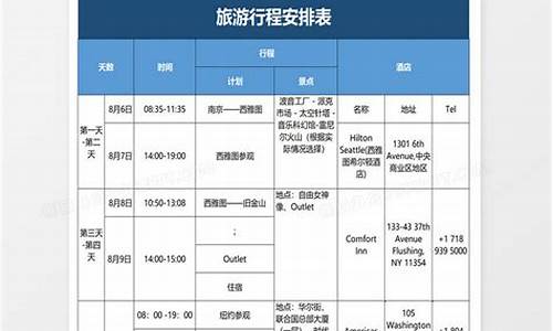 自由行旅游线路行程表_自由行旅游线路行程表图片